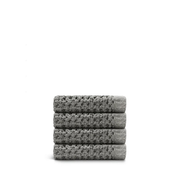 NEW Onsen Face Towels | Cinder Grey | 100% Supima Cotton Waffle Weave - Picture 1 of 15